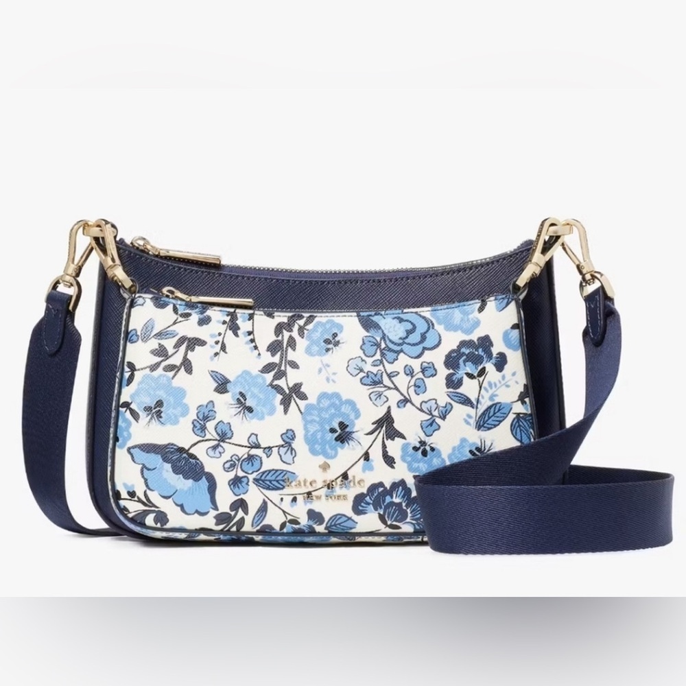 NWT Kate Spade Plume Vase Floral Duet Crossbody Rare Limited Edition Fast Ship